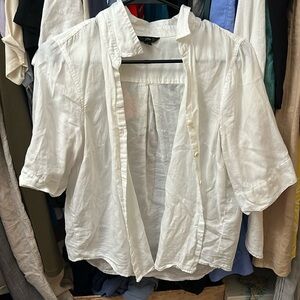J-Crew women’s linen button down top size small